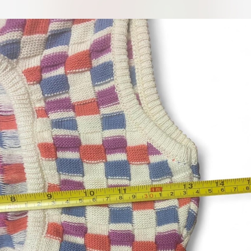 Multicolor Checkered Crop Top - Picture 5 of 5